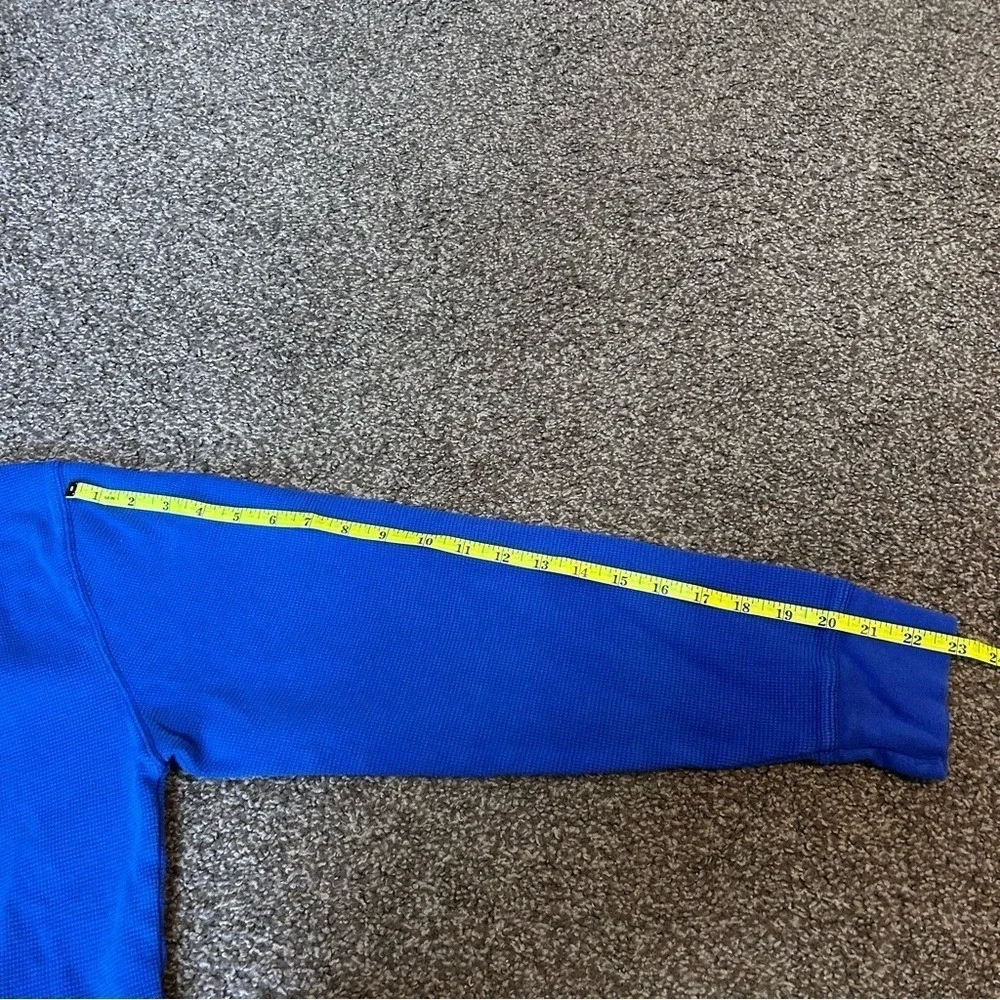 Polo Ralph‎ Lauren Mens Blue Waffle Knit Thermal Long Sleeve Shirt Large L Pony